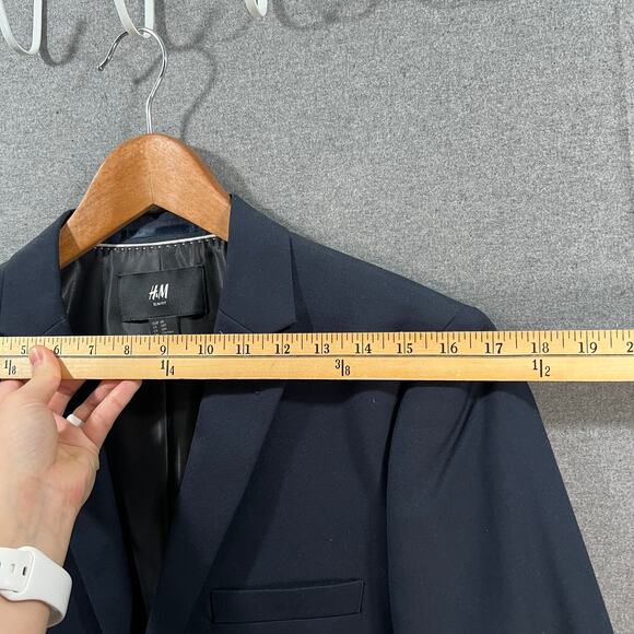 H&M Mens Slim Fit Suit Navy Size38R - Picture 7 of 11